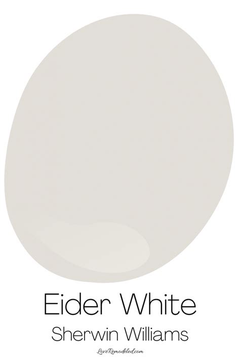 Eider White - a Sherwin Williams Off-White Paint Color - Love Remodeled