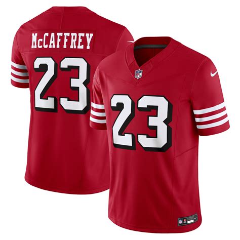 Men'S Christian Mccaffrey 49Ers Red Throwback Jersey - All Stitched - Alvaig Store