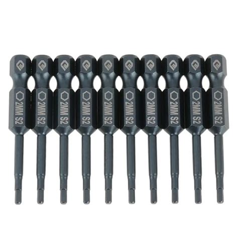 10Pcs Hex Head Screwdriver Bit 1/4inch Shank S2 Alloy Steel Hex Head ...