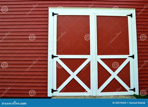 Red Barn Doors stock photo. Image of farming, outlined - 58576420