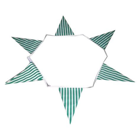 Green and White striped fabric bunting - 10 metres – Bunting Warehouse