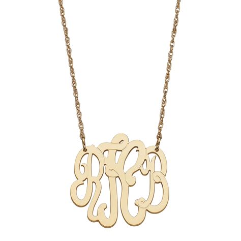 Monogram Initial Necklace Gold | MSU Program Evaluation