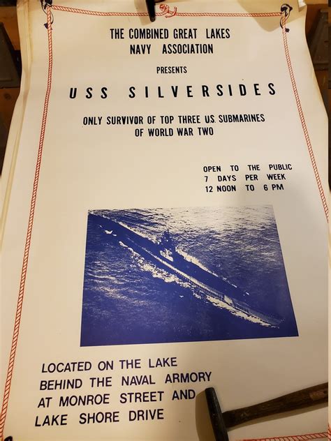 Vintage Poster US Navy Submarine USS Silversides Last Tour - Etsy