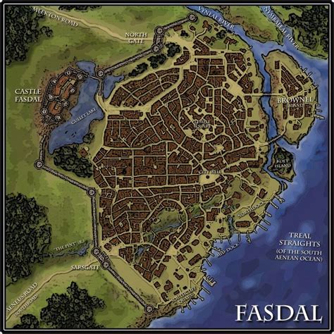 A city map for D&D or Pathfinder | Fantasy city map, Map layout ...