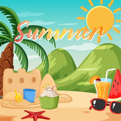 Summer Season Typographic Poster 4654777 Vector Art at Vecteezy