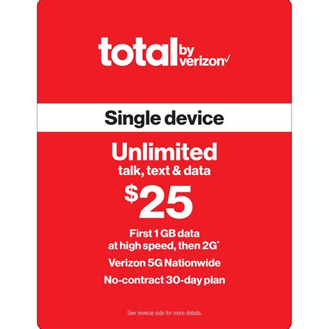 Total by Verizon (formerly Total Wireless) $25 Unlimited Talk & Text ...