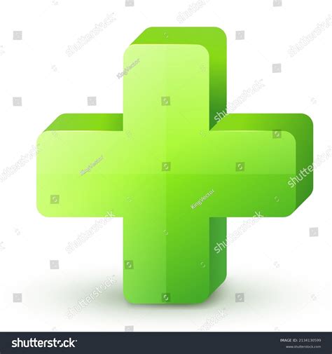 Green cross. Cross symbol of safety guidance. - Royalty Free Stock ...