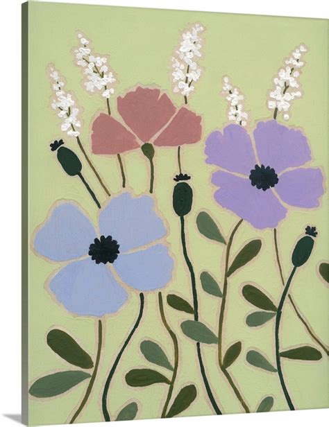 Woodblock Floral III Wall Art, Canvas Prints, Framed Prints, Wall Peels ...