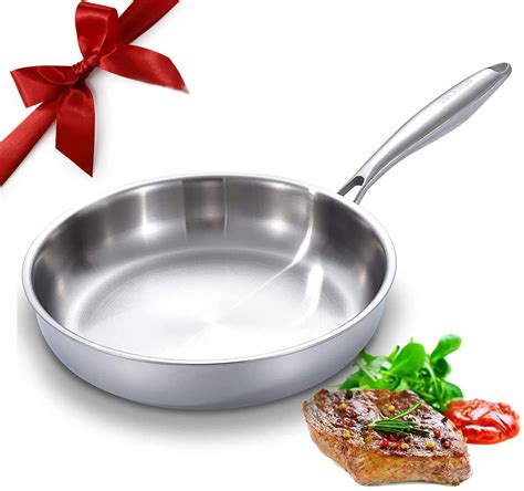 DELARLO Whole body Tri-Ply Stainless Steel 12inch Frying Pan, Oven safe ...