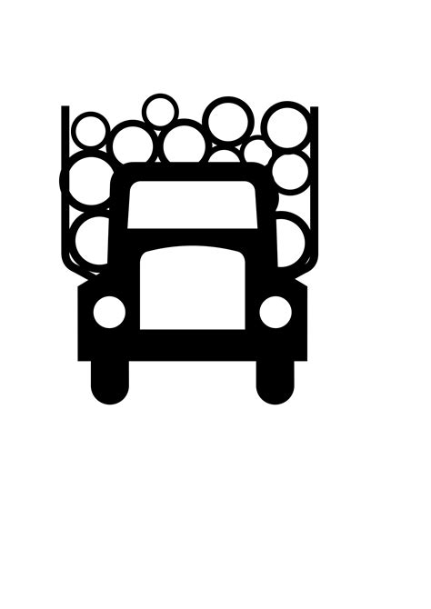 Clipart - Logging Truck symbol or sign