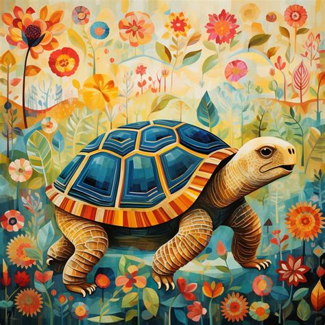 Floral Turtle Calendar Art Free Stock Photo - Public Domain Pictures