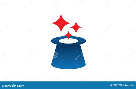 Hat Magic Logo stock illustration. Illustration of body - 97987788