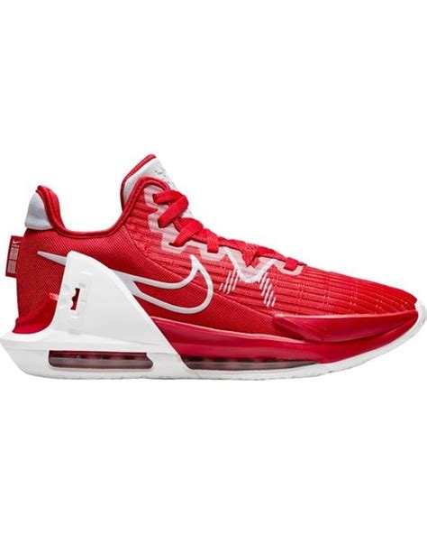 Nike Rubber Lebron Witness Vi Basketball Shoes in Red/White/Red (Red ...