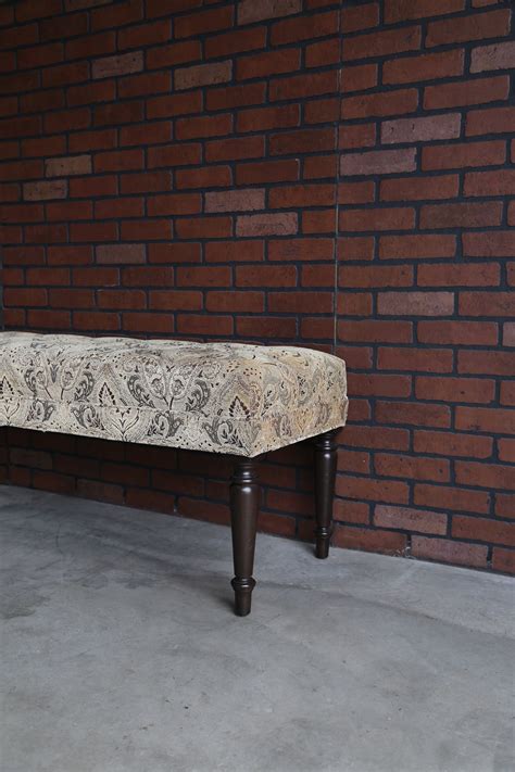 Bench Upholstered Bench Tufted Bench Seat Wellesley - Etsy