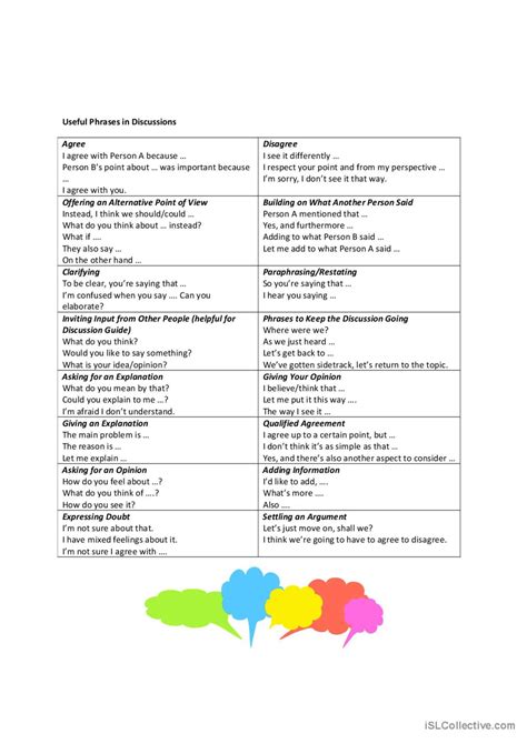 Discussion Handout discussion starte…: English ESL worksheets pdf & doc