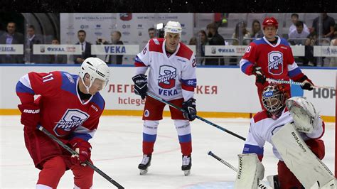 Vladimir Putin Falls On His Face During Ice Hockey Game