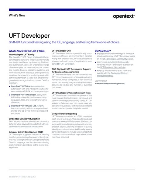 UFT Family | Functional Test Automation | Micro Focus