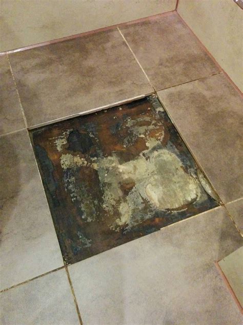 flooring - How to repair leak mould under bathroom floor tile? - Home ...