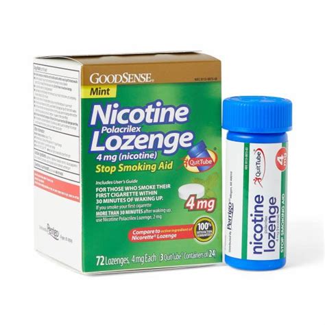 GoodSense Nicotine Polacrilex Lozenges 4mg 72Ct