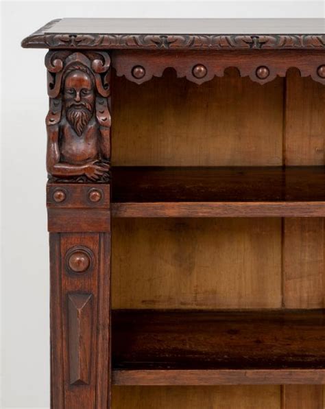 Antique Oak Bookcase - Open Front Bookcases Circa 1870