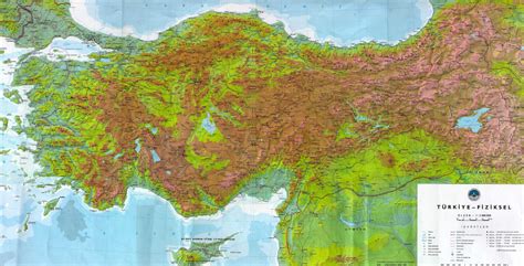 Physical Map of Turkey