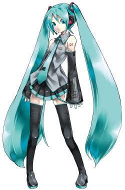 Virtual character Hatsune Miku of a singing voice synthesizer VOCALOID. | Download Scientific ...