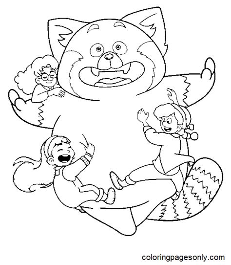 Turning Red Disney Pixar Coloring Page - Free Printable Coloring Pages