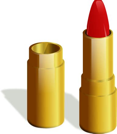 Red Lipstick In Gold Case Clip Art Image - ClipSafari