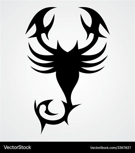 Tribal black scorpion Royalty Free Vector Image