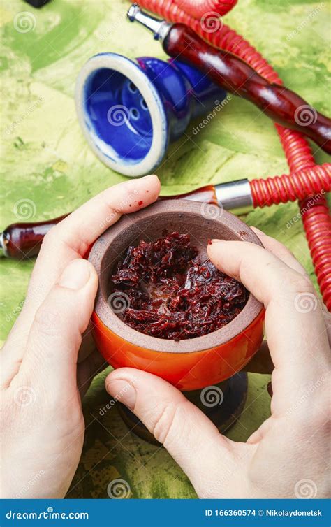 Preparation of a Smoking Hookah Stock Photo - Image of harmful, addiction: 166360574