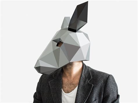 DIY Donkey Mask Low Poly Paper Craft Template DIY Printable - Etsy