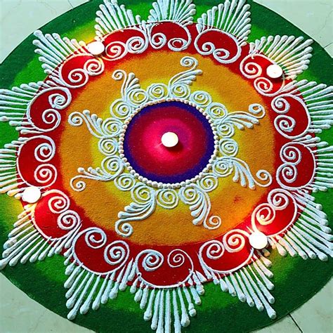 Diwali rangoli designs 2023 kalash and peacock feather rangoli for navratri 2023 big diwali 2023 ...