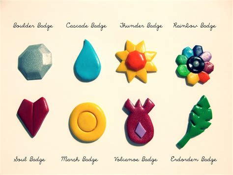 Pokemon Gym Badges by Charles-Lee on DeviantArt