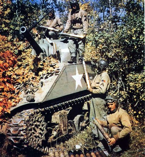 World War II in Color: The Crew of an American M4 Sherman Tank ...