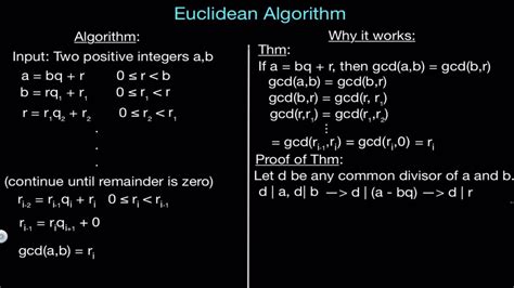 Euclidean Algorithm (Proof) - YouTube