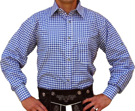 Lederhosen Shirt, Trachten Shirt, Oktoberfest Shirt, Bavarian Shirt Blue at Amazon Men’s ...