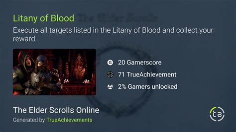 Litany of Blood achievement in ESO