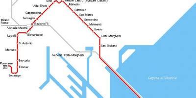 Venice map - Maps Venice (Italy) - Rail