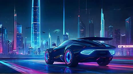 Futuristic Super Car Background, Futuristic Car, Modern, Neon Light Background Image And ...