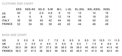 Billy Shoe Sizing Chart