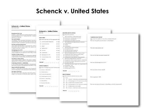 Schenck v. United States | Teaching Resources