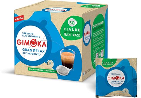 Gimoka - Coffee Paper ESE Pods, Gran Relax Decaf, 2 Pack of 50 pods ...