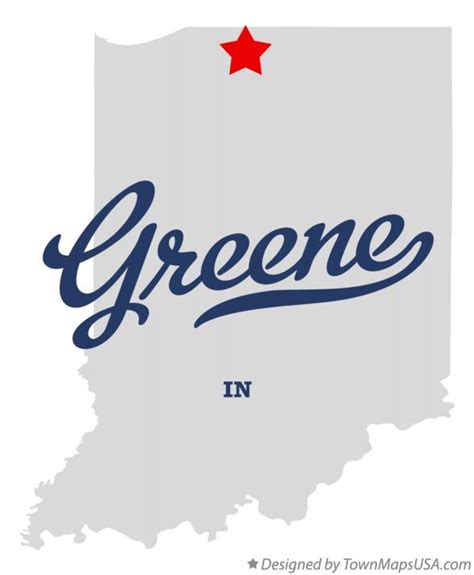 Map of Greene, St. Joseph County, IN, Indiana