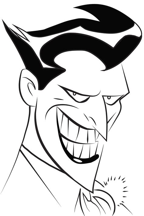 Cartoon Joker Face Coloring Pages