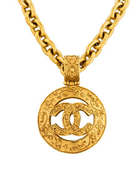 Chanel Logo Pendant Necklace - Gold-Tone Metal Pendant Necklace, Necklaces - CHA192245 | The ...