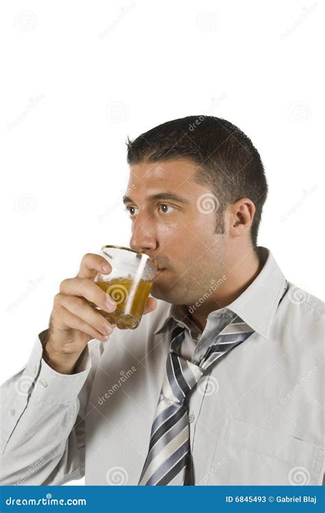 Businessman Drinking Whiskey Stock Image - Image of caucasian, male: 6845493