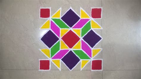 Rangoli With Dots 7 To 7 | Diwali special 7 dots rangoli | Dot Rangoli designs | Diwali rangoli ...