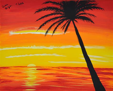 How To Paint A Sunset Simple at Tamara Robinson blog