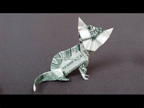 Origami ideas: Origami Cat Out Of A Dollar Bill