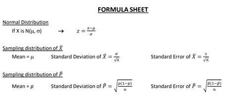 Solved FORMULA SHEET Normal Distribution If X is N(u, o) + z | Chegg.com | Chegg.com